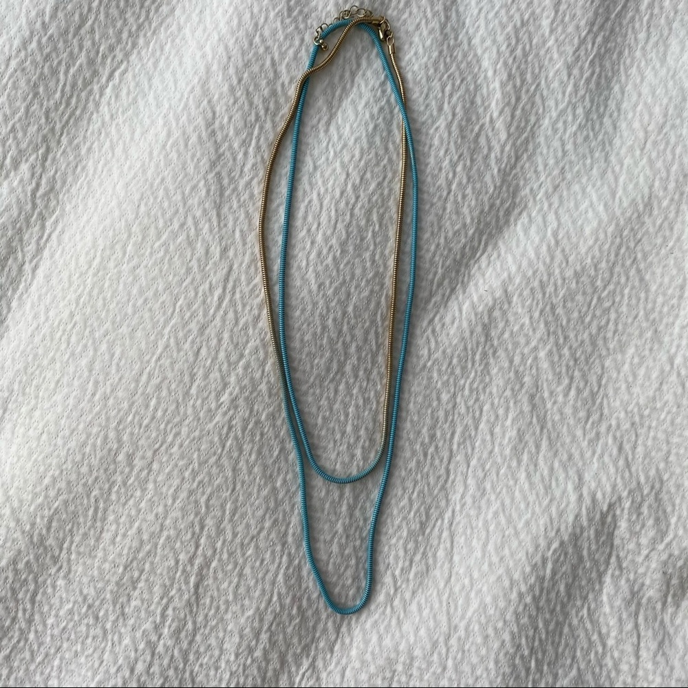 Blue Ombré Coil Necklace